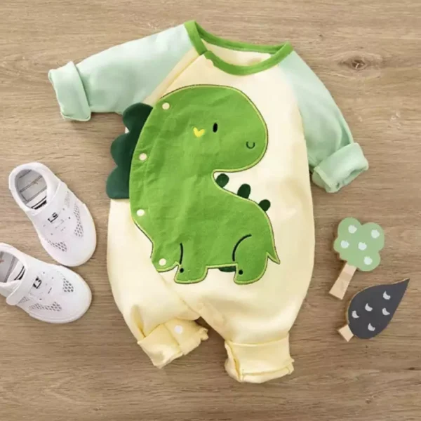 Enterito de Bebé de Algodón "Dinosaurio verde"